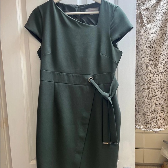 Dorothy Perkins Asymmetrical Dark Green Dress - Picture 1 of 2